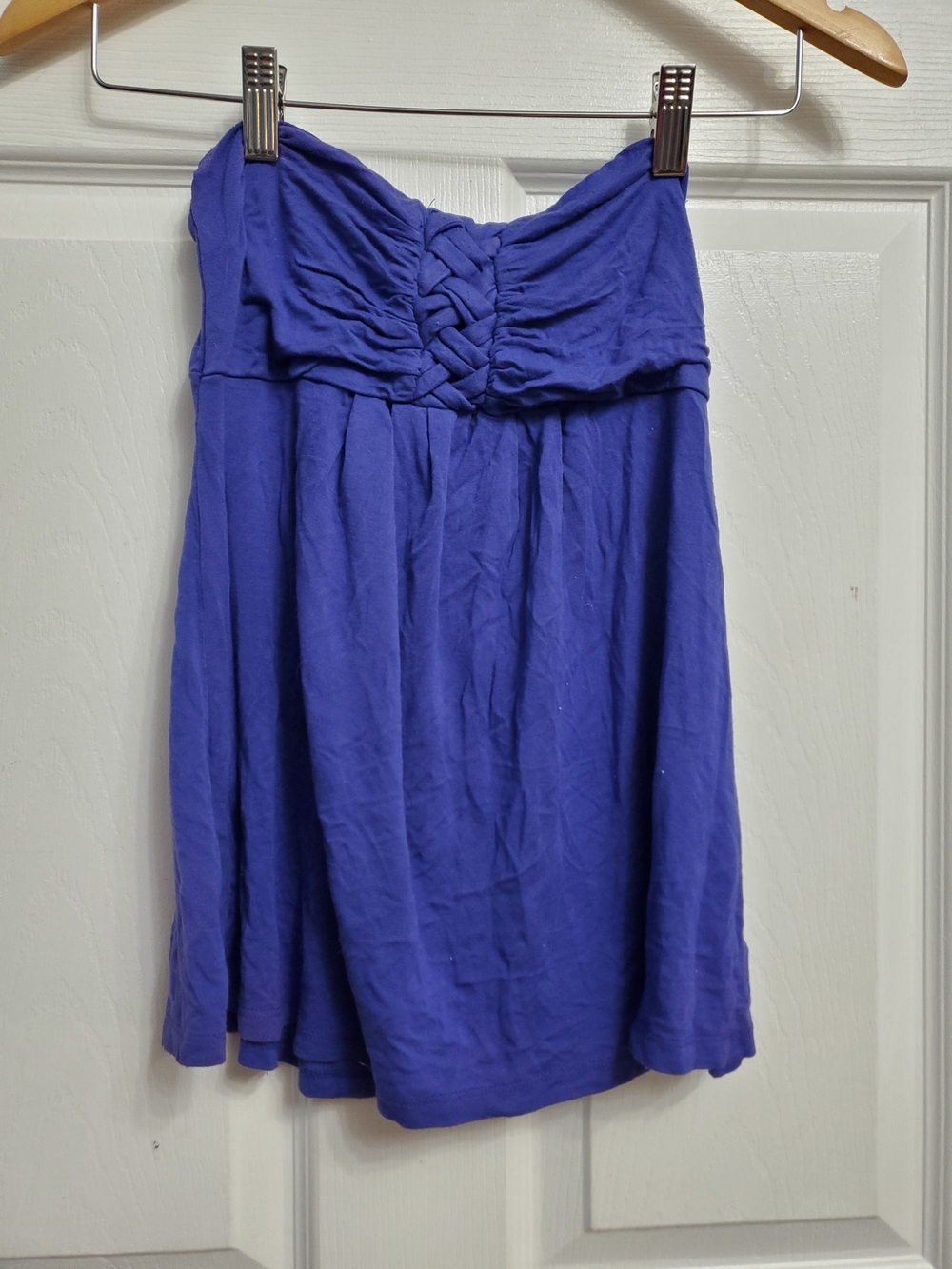 Strapless Braided Bodice Tube Top - SIZE S